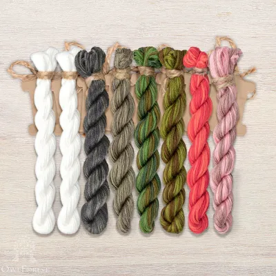 Set of OwlForest Hand-Dyed Threads for the “Garden Carps” Chart (Thread Trade n.a. Kirov)