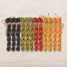 Set of OwlForest Hand-Dyed Threads for the “Pumpkin Quaker” Chart (DMC)