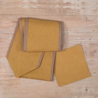 Fabric with binding for the “Coffee Bow” chart