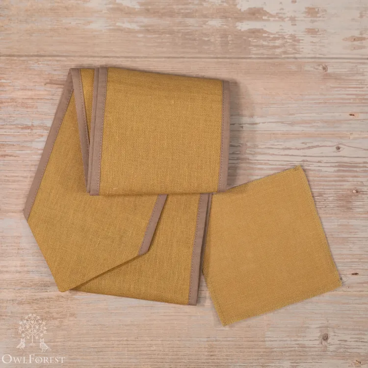 Fabric with binding for the “Coffee Bow” chart