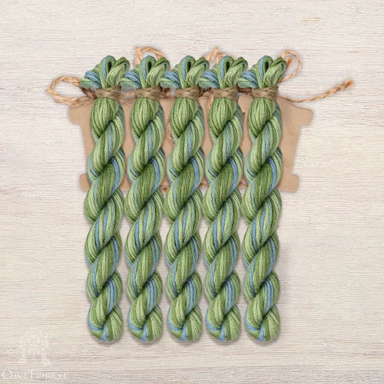 Set of OwlForest Hand-Dyed Threads for the “Birds in the Green Garden” Chart (Thread Trade n.a. Kirov)