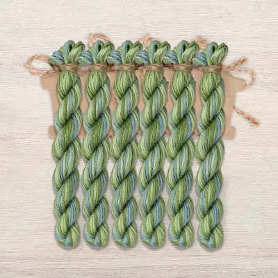 Set of OwlForest Hand-Dyed Threads for the “Birds in the Green Garden” Chart (Thread Trade n.a. Kirov)
