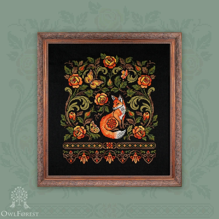 Printed embroidery chart “Tawny Treasure”