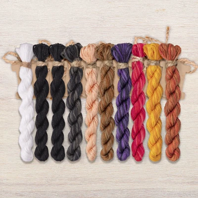 Set of OwlForest Hand-Dyed Threads for the “My Licorice Candy“ (DMC)