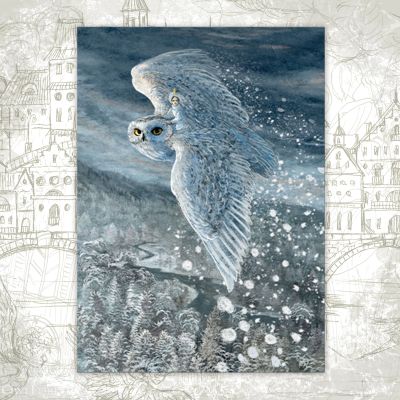 “Fluffy Snowflakes Princess” Postcard