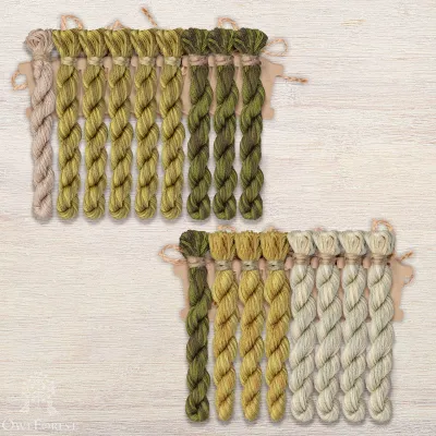 Set of OwlForest Hand-Dyed Threads for the “Undina” Chart (DMC)