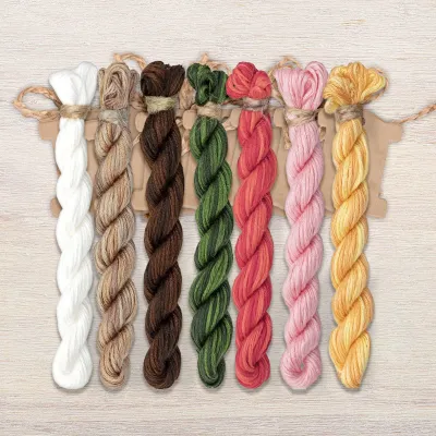 Set of OwlForest Hand-Dyed Threads for the “Nimble Tail” (Thread Trade n.a. Kirov)