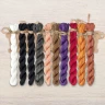 Set of OwlForest Hand-Dyed Threads for the “My Licorice Candy” Chart (Thread Trade n.a. Kirov)