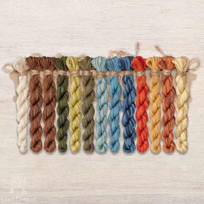 Set of OwlForest Hand-Dyed Threads for the “Ukha” Chart (DMC)