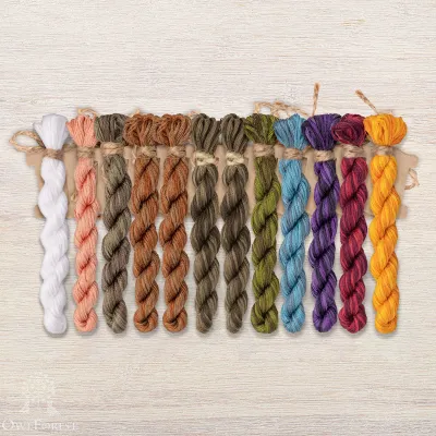 Set of OwlForest Hand-Dyed Threads for the “Nightingale the Robber's Hobby” Chart (DMC)