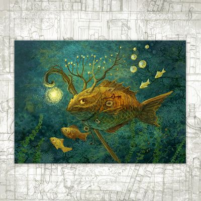 “River Druid” Postcard