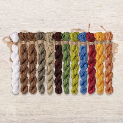 Set of OwlForest Hand-Dyed Threads for the “Owl Travellers” Chart (DMC)