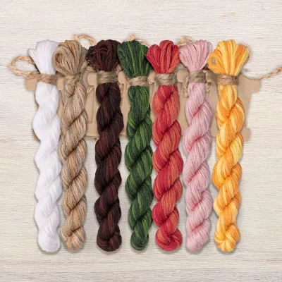 Set of OwlForest Hand-Dyed Threads for the “Nimble Tail” Chart (DMC)