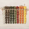 Set of OwlForest Hand-Dyed Threads for the “Tawny Treasure” (DMC) 