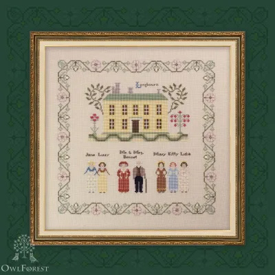 Printed embroidery chart “Pride and Prejudice. Part one. Longbourn”
