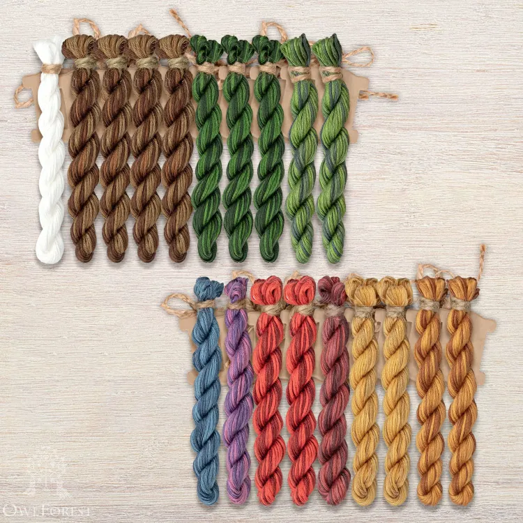 et of OwlForest Hand-Dyed Threads for the “Modern Style” Chart (Thread Trade n.a. Kirov)