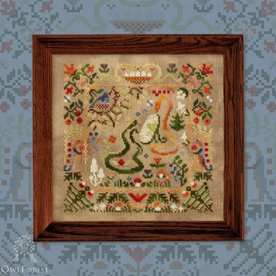 Printed embroidery chart “The Little Wood Folk. Snakes”