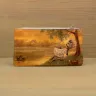 “Crocheting Raccoons” Leather Zipper Pouch
