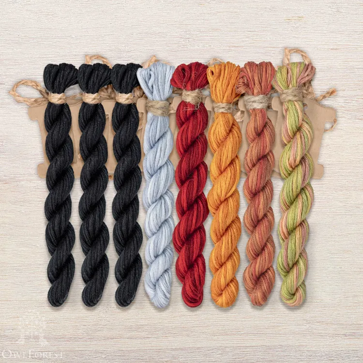 Set of OwlForest Hand-Dyed Threads for the “Moonlight Owl” Chart (Thread Trade n.a. Kirov) Set of OwlForest Hand-Dyed Threads for the “Moonlight Owl” Chart (Thread Trade n.a. Kirov)