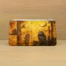 “Owl Forest” Leather Zipper Pouch