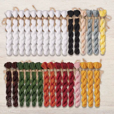 Set of OwlForest Hand-Dyed Threads for the “Fair Tale Carousel” Chart (DMC)