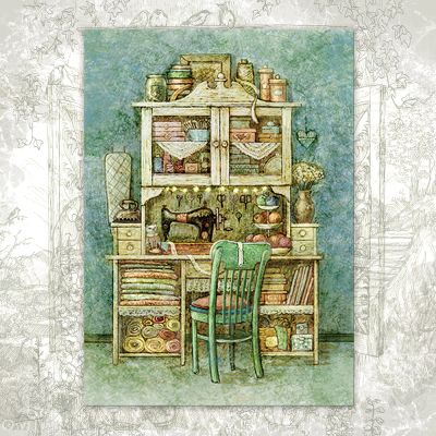 “Handicraft Cupboard” Postcard