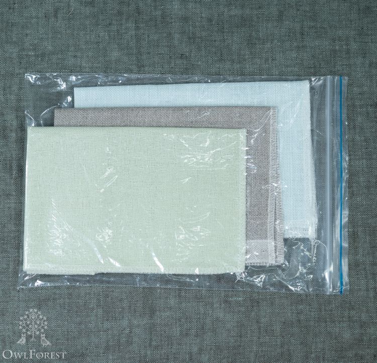Set of three assorted fabrics