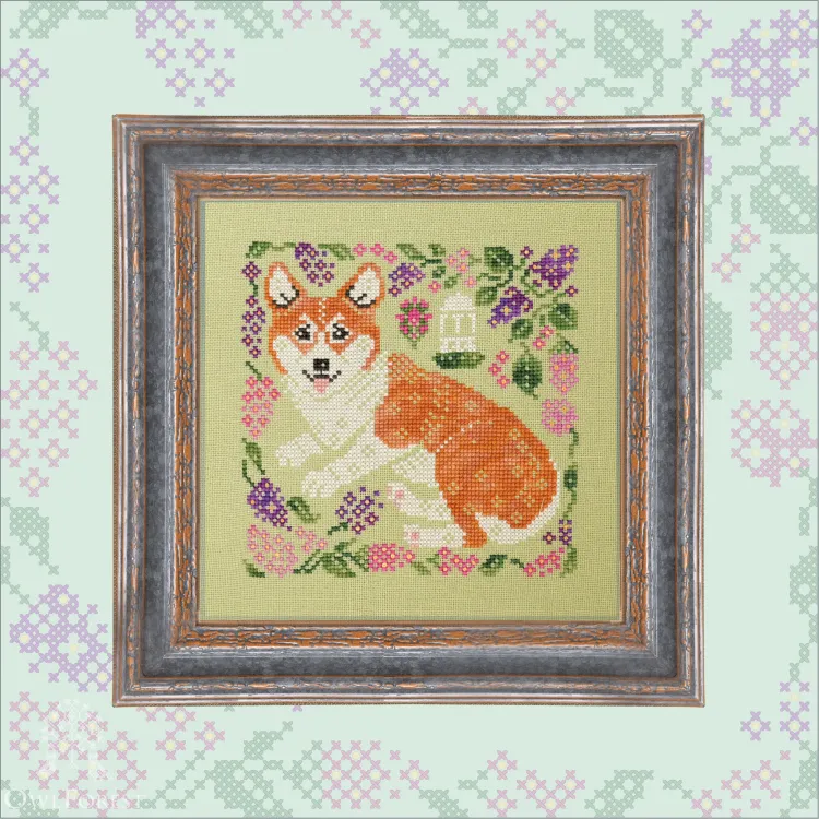 Printed embroidery chart “Fluffy Joy” 