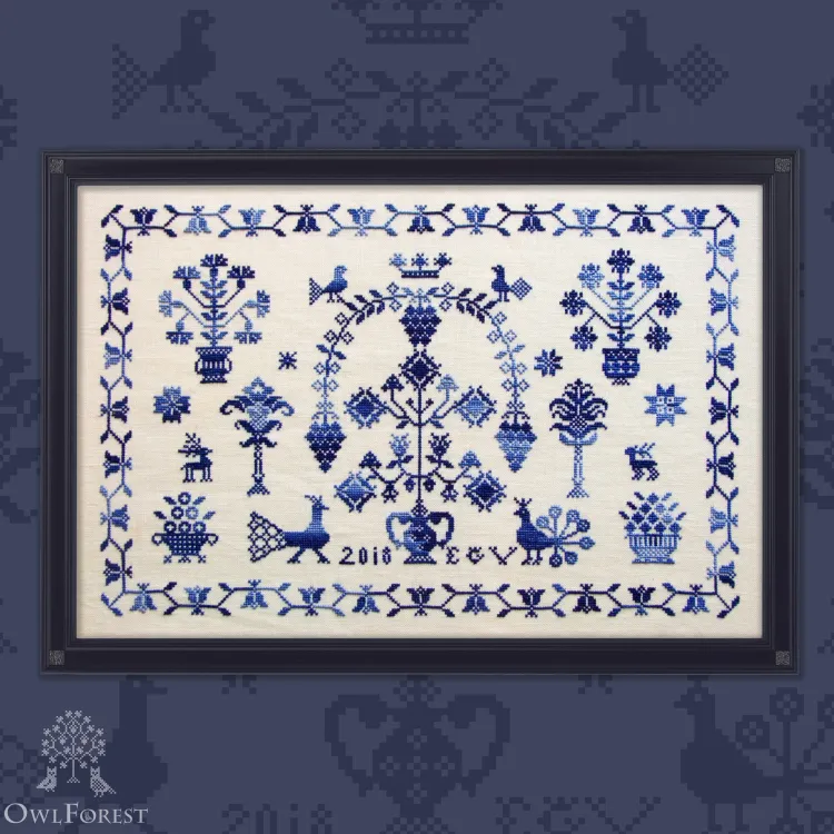 Printed embroidery chart “Groningen Sampler”