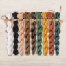 Set of OwlForest Hand-Dyed Threads for the “My Ginger Snap” Chart (DMC)
