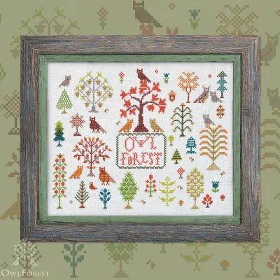 Printed embroidery chart “Owl Forest. Origin”