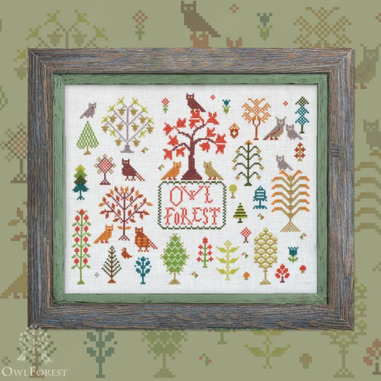 Printed embroidery chart “Owl Forest. Origin”