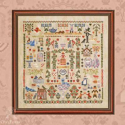 Embroidery kit “Alice in Wonderland” Colorful Option 