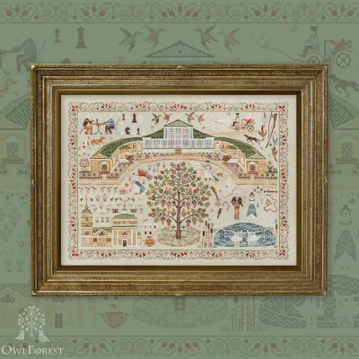 Printed embroidery chart “Noble Country Estate”