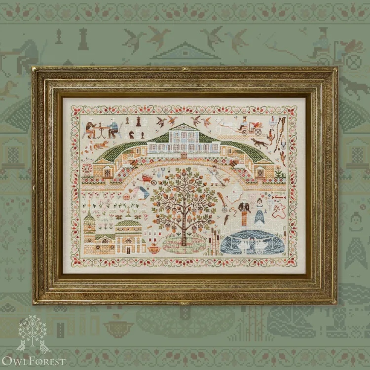 Printed embroidery chart “Noble Country Estate”