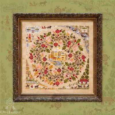 Printed embroidery chart “Provincial Seasons”