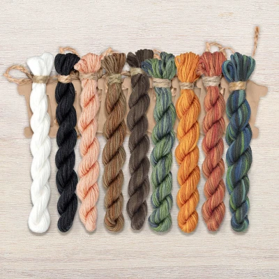 Set of OwlForest Hand-Dyed Threads for the “My Ginger Snap” Chart (Thread Trade n.a. Kirov)