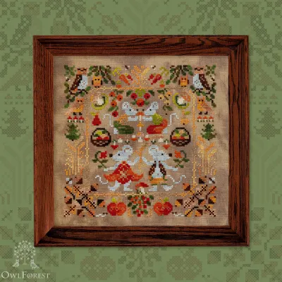 Printed embroidery chart “The Little Wood Folk. Mice”