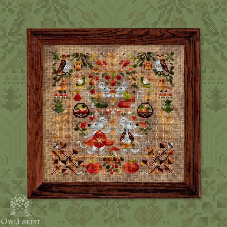 Printed embroidery chart “The Little Wood Folk. Mice”