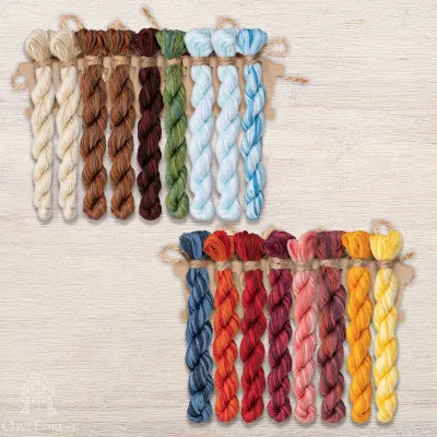 Set of OwlForest Hand-Dyed Threads for the “Solyanka” Chart (DMC)