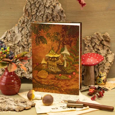 “Owl in Mushroom Cap” Notebook