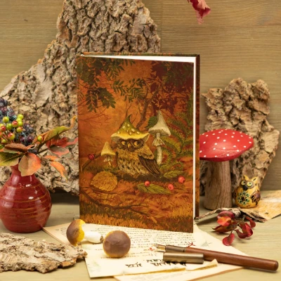 “Owl in Mushroom Cap” Notebook