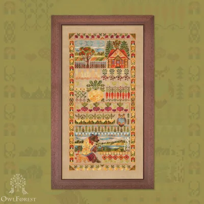 Printed embroidery chart “The Tops and the Roots”