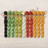 Set of OwlForest Hand-Dyed Threads for the “Tangerine Cats” Chart (DMC)