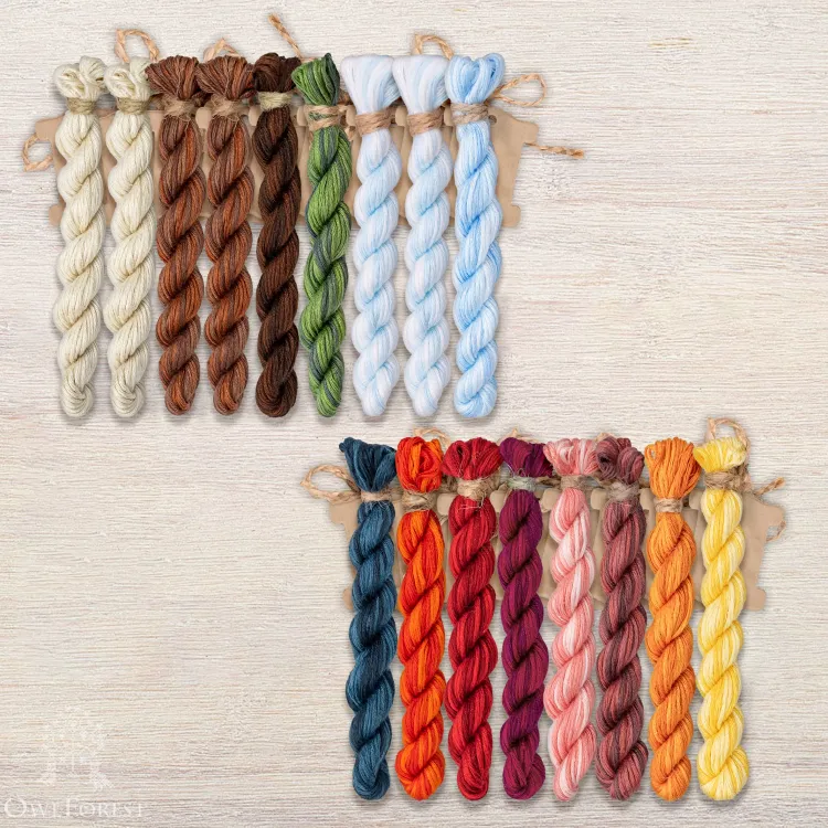 Set of OwlForest Hand-Dyed Threads for the “Solyanka” Chart (Thread Trade n.a. Kirov)