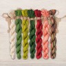 Set of OwlForest Hand-Dyed Threads for the “Lingonberry Summer” Chart (DMC)