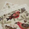 Printed embroidery chart “Lace Framed Birds. Crossbill Birds”