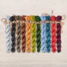 Set of OwlForest Hand-Dyed Threads for the “Forest Houses. Racoons” Chart (DMC)