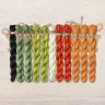 Set of OwlForest Hand-Dyed Threads for the “Tangerine Cats” Chart (Thread Trade n.a. Kirov)