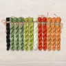 Set of OwlForest Hand-Dyed Threads for the “Tangerine Cats” Chart (Thread Trade n.a. Kirov)